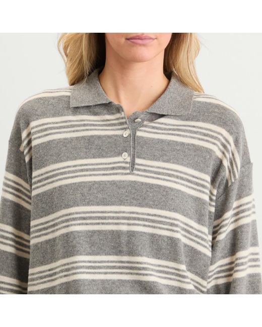 NOTHING WRITTEN Gray Kevin Stripe Pullover