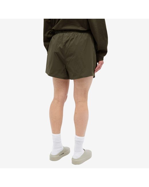 Fear Of God Green Spring Nylon Running Shorts for men