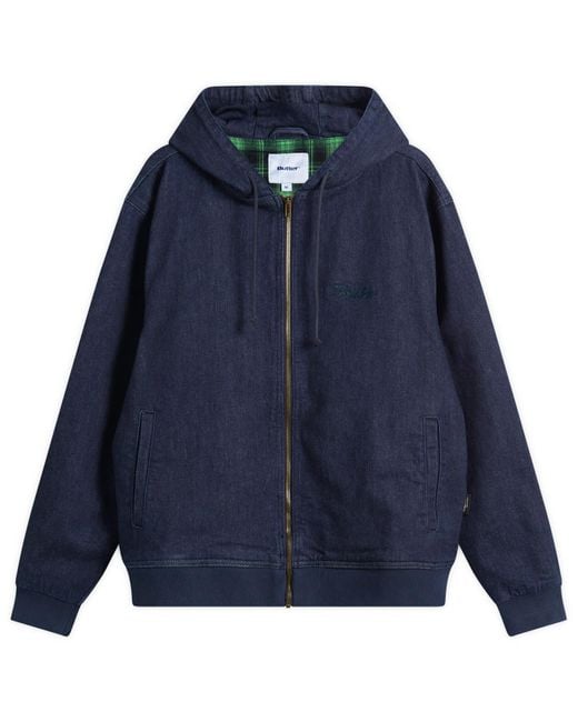 Butter Goods Blue Hooded Work Jacket for men
