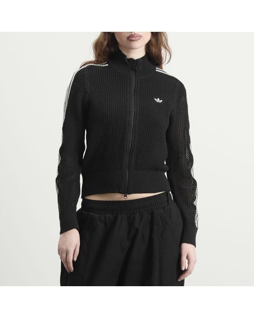 Adidas Black Crochet Track Top