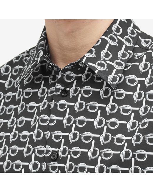 Burberry Black All Over Print Shirt for men