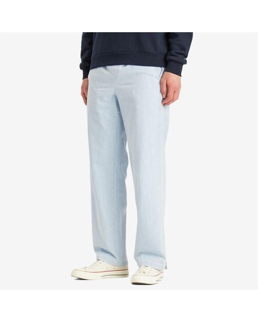 A.P.C. Blue Vincent Denim Drawstring Trousers for men