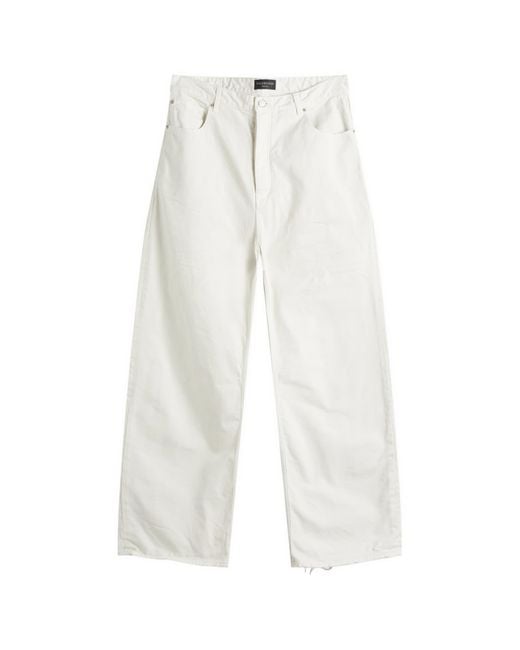 Balenciaga White Loose Fit Jeans for men