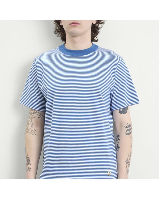 Armor Lux Blue Fine Stripe T-Shirt for men
