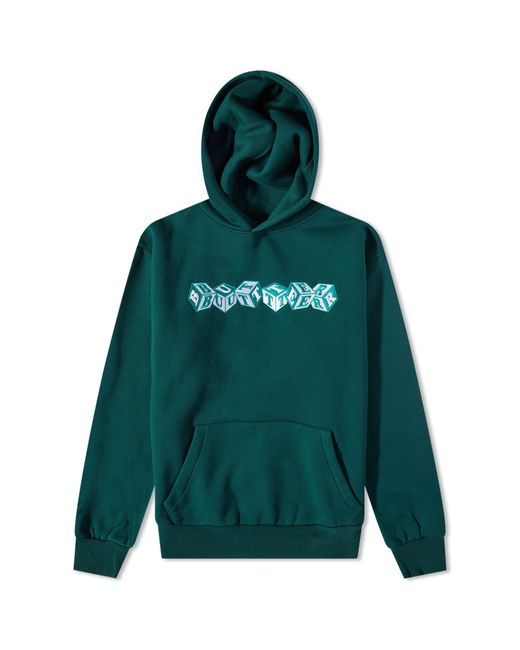 Butter Goods Green Embroidered Cubes Hoodie for men