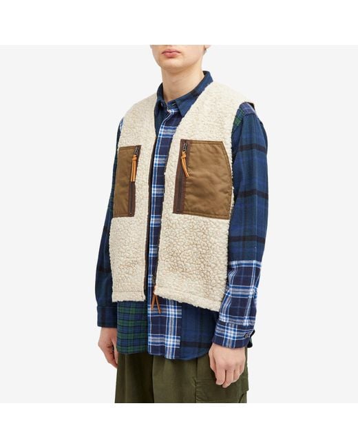Cafe Mountain Natural Reversible Mountain Fleece Vest for men