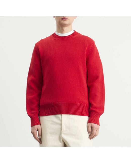 Jil Sander Textured Cotton Crew Neck Jumper for men