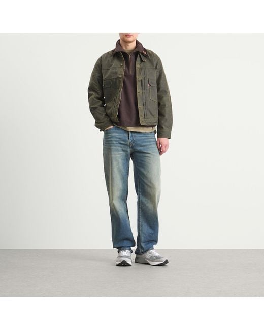 Levi's X Barbour Type 2 Waxed Jacket in Grey for Men | Lyst UK