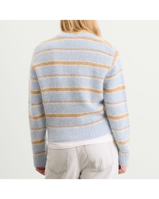 DUNST White Fuzzy Knit Jumper