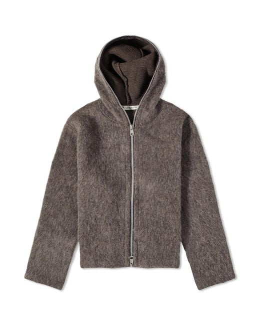 Our Legacy Gray Full Zip Knitted Hood
