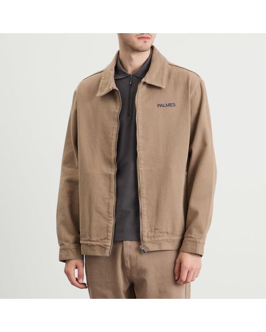 Palmes Brown Forever Zip Jacket for men