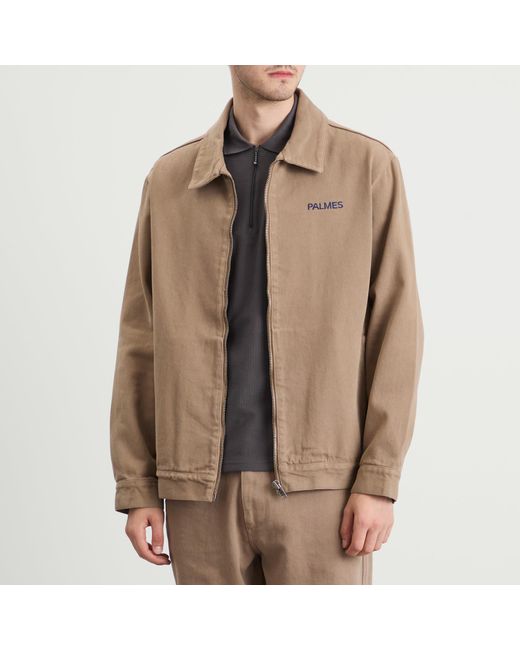 Palmes Brown Forever Zip Jacket for men