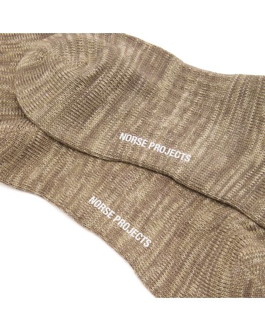 Norse Projects Brown Bykle Heavy Cotton Twist Socks for men