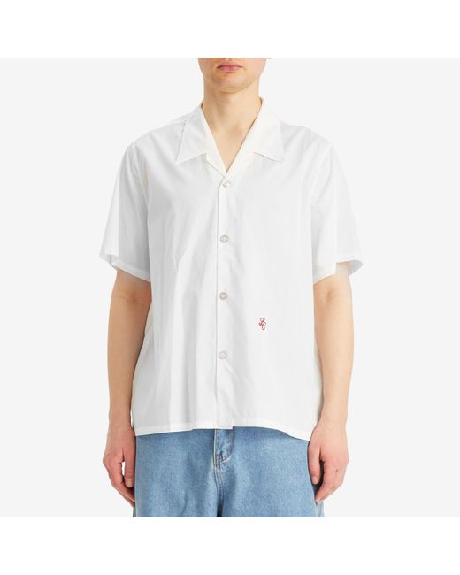 Late Checkout White Short Sleeve Shirt for men