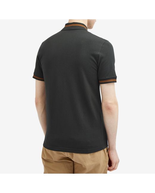 Fred Perry Black Original Single Tipped Polo Shirt for men