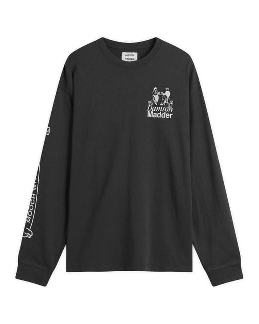 Damson Madder Black Dog Walker Long Sleeve T-Shirt