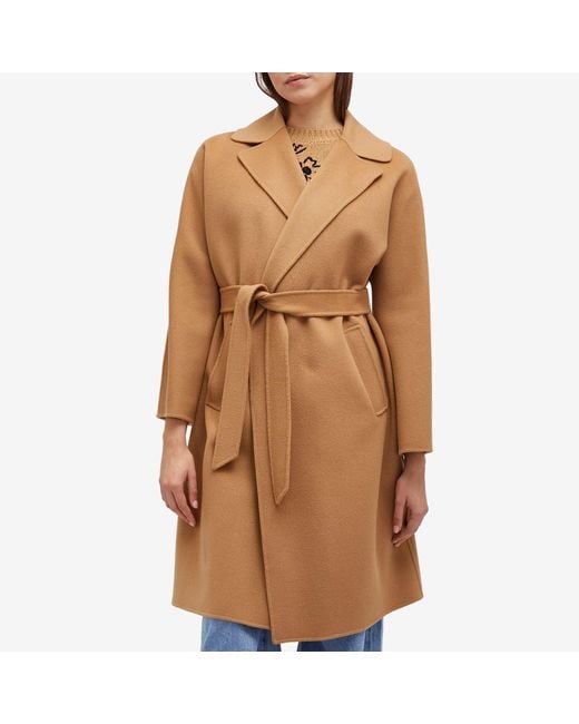 Weekend by Maxmara Civada Wool Coat in Brown | Lyst UK