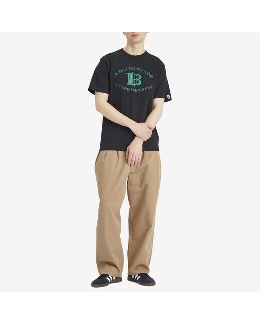 A Bathing Ape Black Money B Logo T-Shirt for men