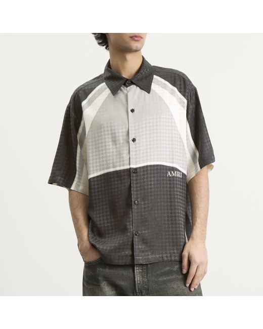 Amiri Gray Ma Quad Panel Camp Shirt for men