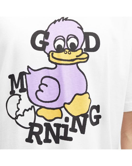 Good Morning Tapes White Duck T-Shirt for men