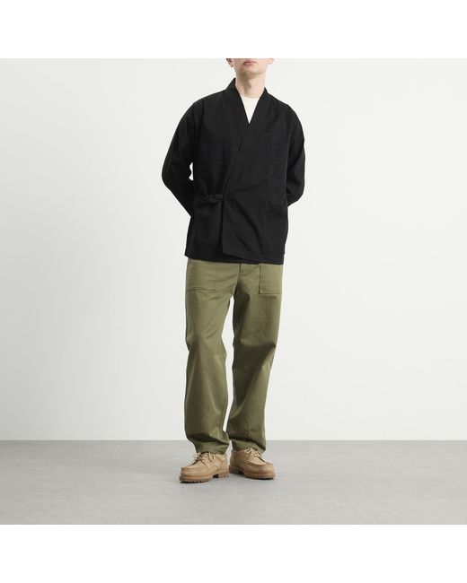 Universal Works Black Twill Kyoto Work Jacket for men