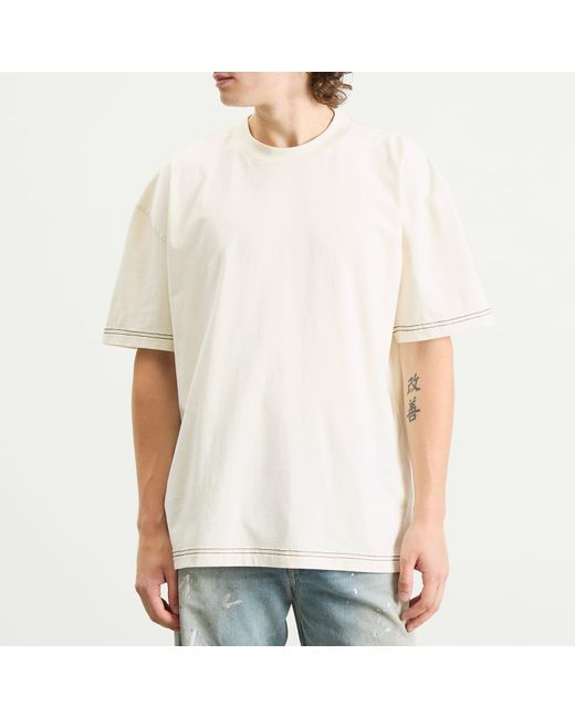 Acne White Eresa U Autograph Logo T-Shirt for men