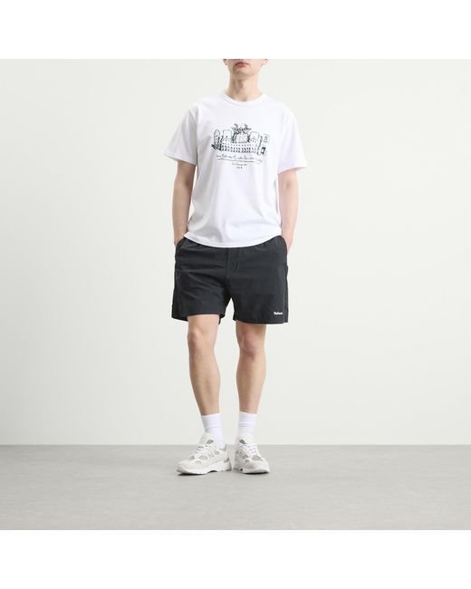 Palmes Gray Stitch Tennis Shorts for men
