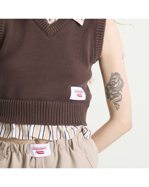 Charles Jeffrey Brown Smart Cropped Vest
