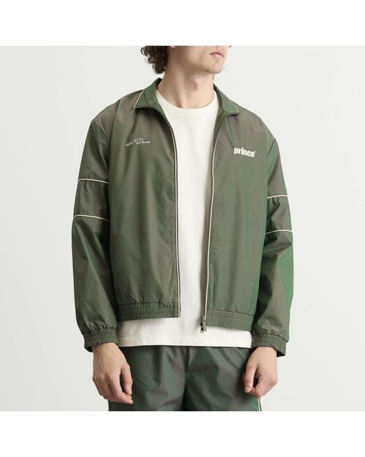 Les Deux Green Prince Shiny Track Jacket for men