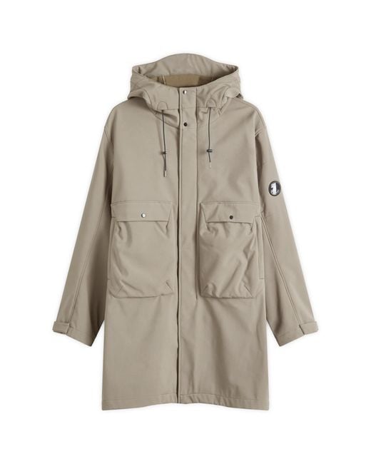 C P Company Gray Shell-R Hooded Parka Jacket for men
