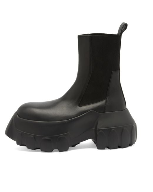 Rick Owens Black Beatle Mega Tractor Boot for men