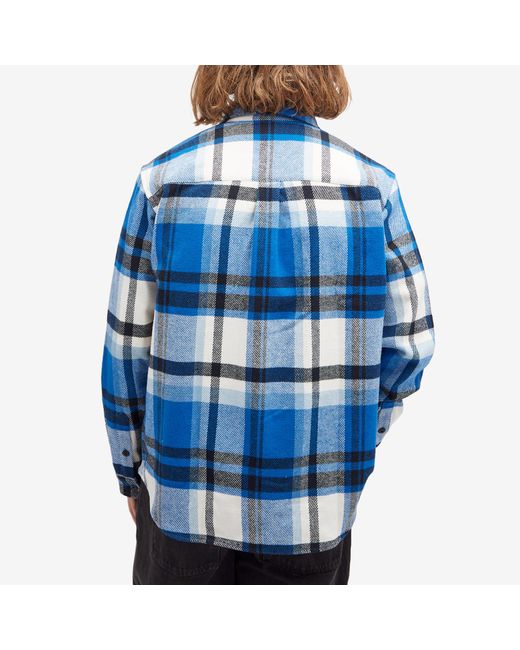 A Bathing Ape Blue Checked Overshirt for men