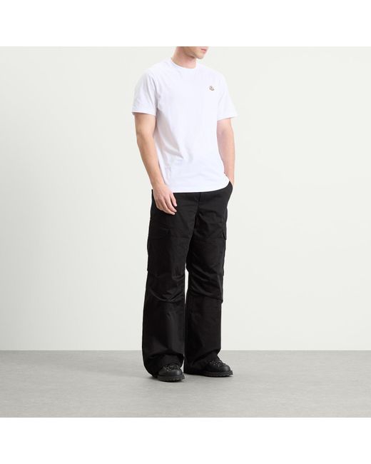 Moncler White Short Sleeve 3 Pack Cotton T-Shirts for men