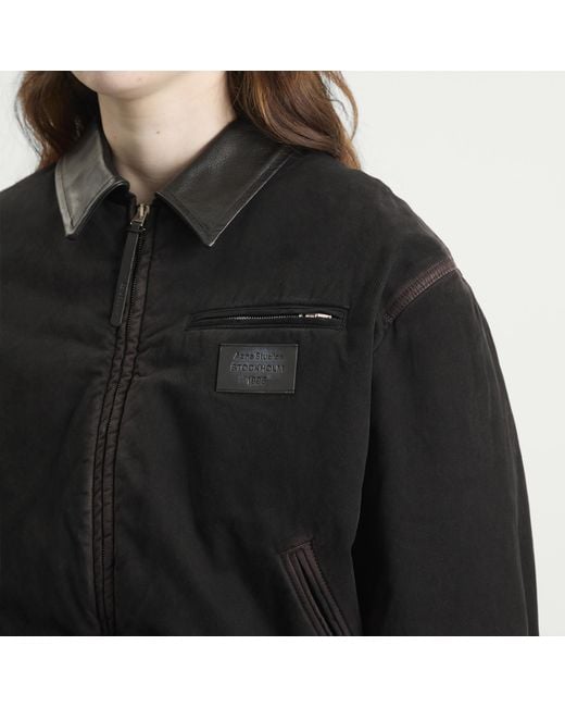 Acne Black Okra Bomber Jacket