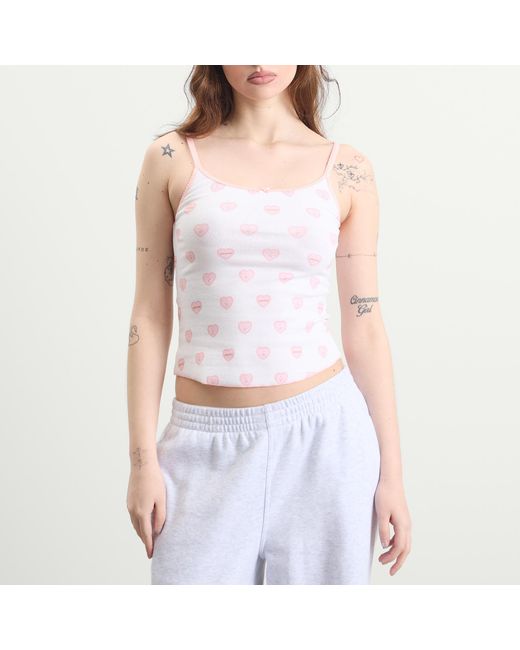 Skims Pink Pointelle Tank