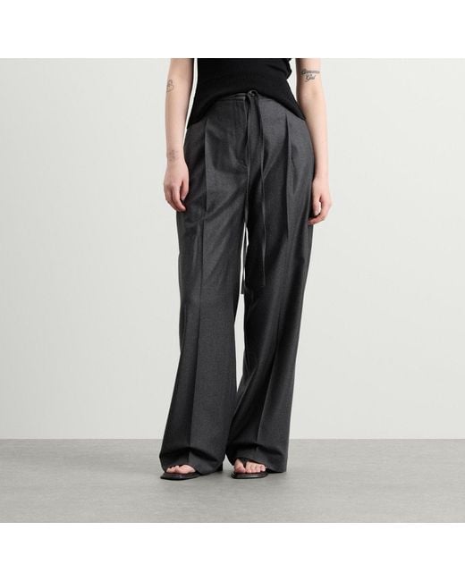 Rohe Gray Relaxed Soft Wool Trousers