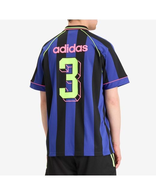 Adidas Blue Jacquard Stripe Jersey for men