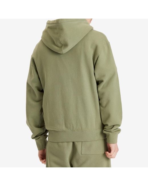 Jil Sander Green Logo Hoodie for men