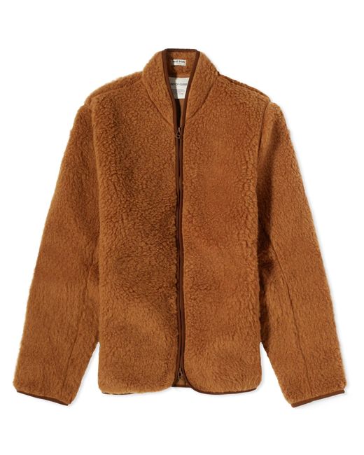 A Kind Of Guise Brown Floki Fleece Jacket for men