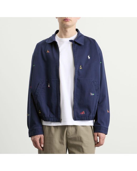 Polo Ralph Lauren Blue Flag Windbreaker Jacket for men