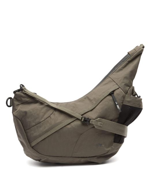 F/CE Gray Textured Twill Horn Mini Shoulder Bag