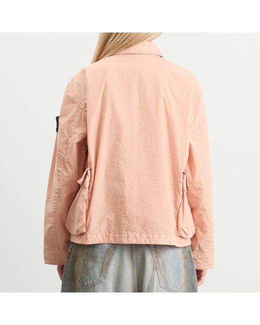 Stone Island Pink Crinkle Reps Jacket