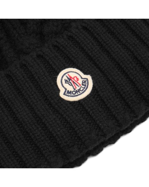 Moncler Black Beanie Hat