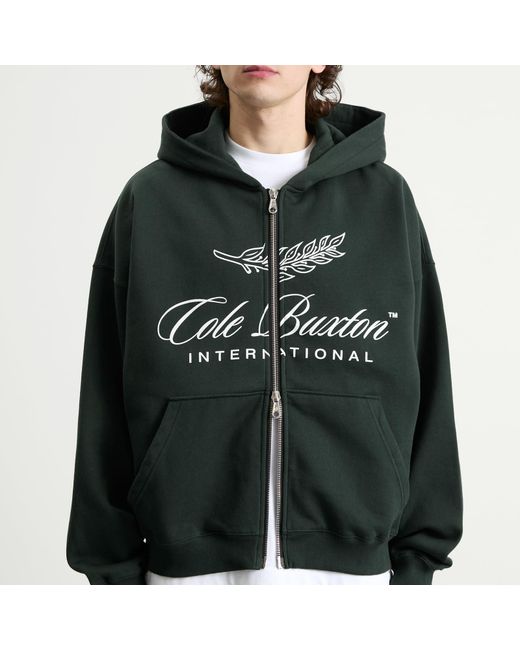 Cole Buxton Green International Zip Hoodie for men
