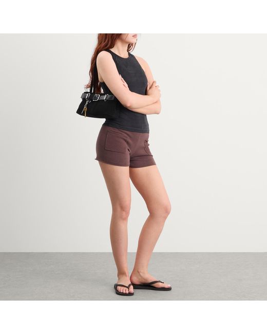 OSOI Black Shoulder Brocle Mini Bag