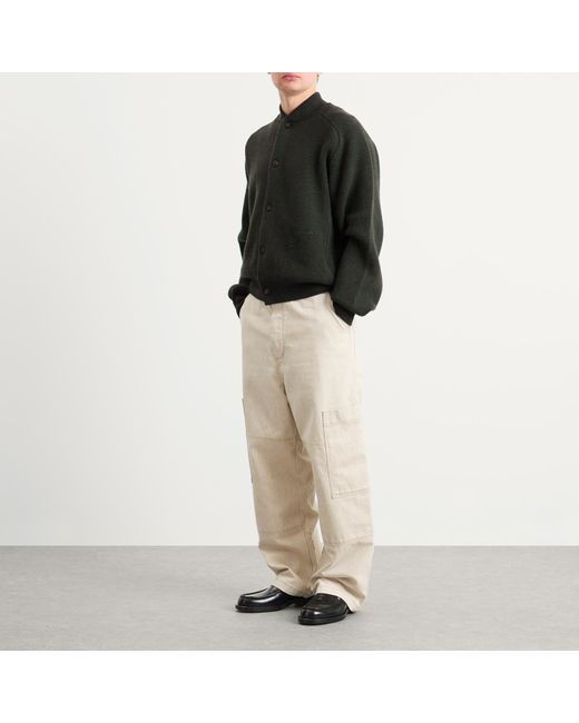 Jacquemus Green Wool Cashmere Knitted Bomber for men