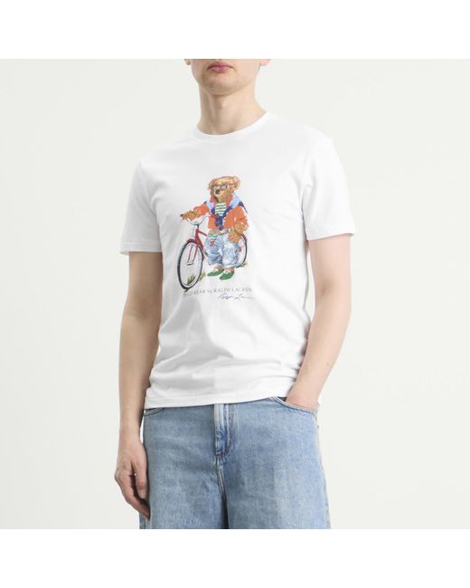 Polo Ralph Lauren White Summer Bear T-Shirt for men