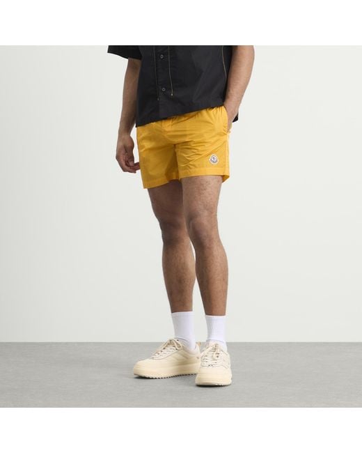 Moncler Yellow Swim Shorts for men