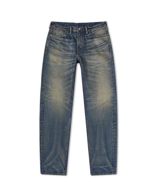 RRL Blue High Slim Fit Jeans for men
