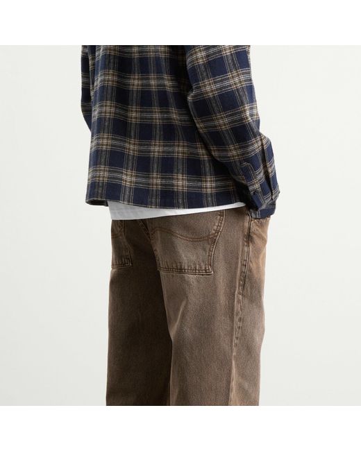 Dime Brown Relaxed Denim Pants for men